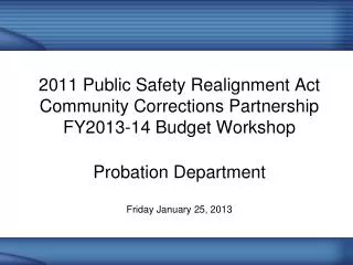 FY 2012-13 Approved Budget: 	$100,000 FY 2013-14 Annualized Cost	:	$120,000