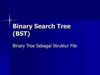 binary search tree bst