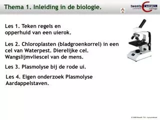 thema 1 inleiding in de biologie