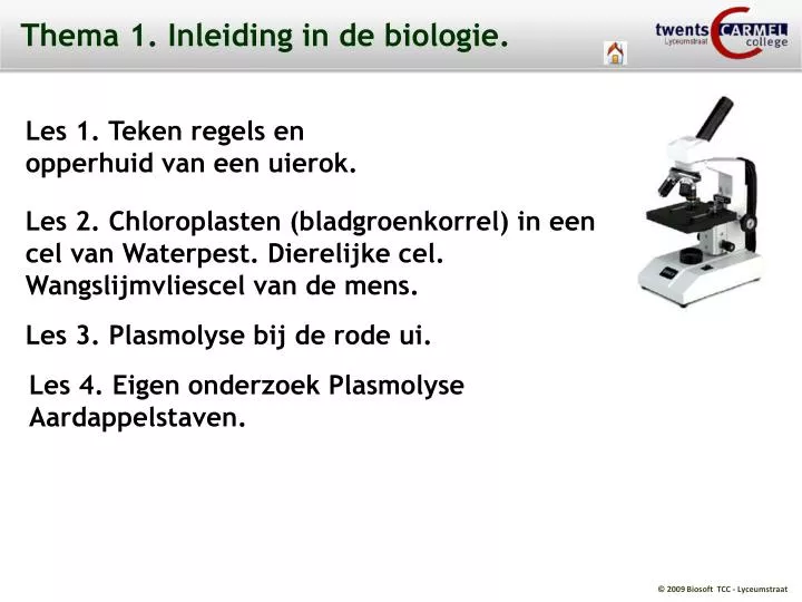 thema 1 inleiding in de biologie