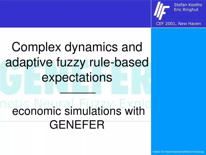 complex dynamics and adaptive fuzzy rule based expectations economic simulations with genefer