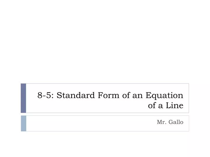 8 5 standard form of an equation of a line