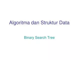 algoritma dan struktur data