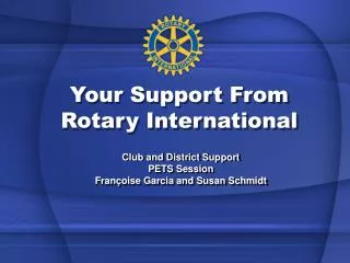 Your Support From Rotary International