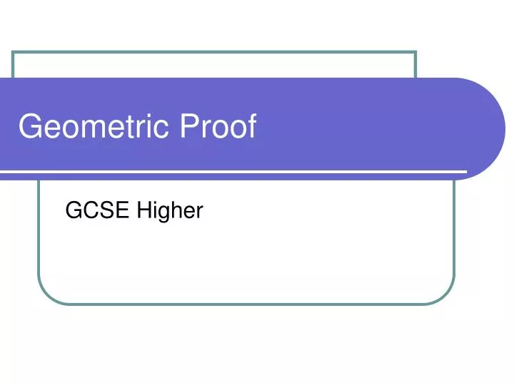 geometric proof