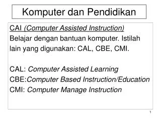 komputer dan pendidikan