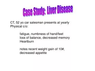 Case Study: Liver Disease