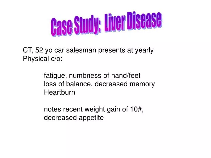 liver cirrhosis case study ppt