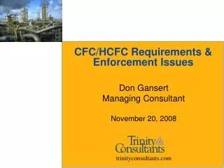 CFC/HCFC Requirements &amp; Enforcement Issues