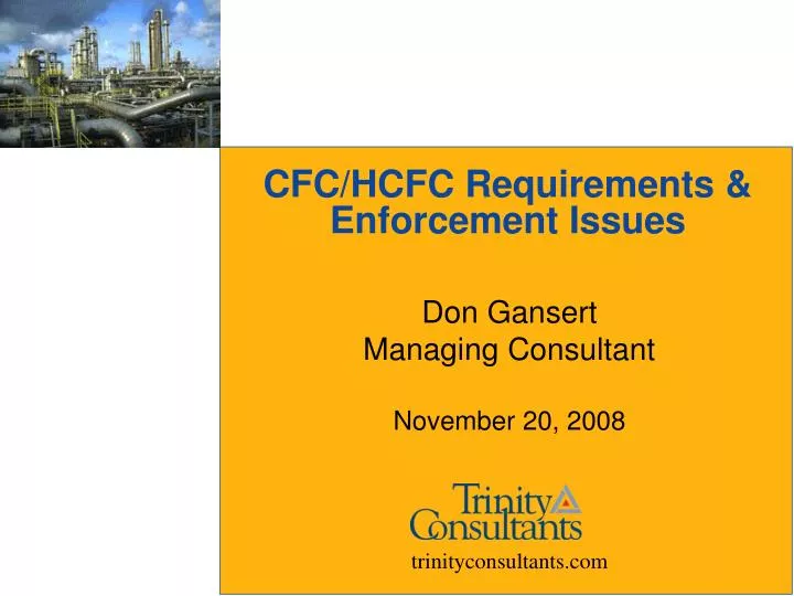 cfc hcfc requirements enforcement issues
