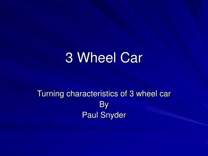 3 wheel car