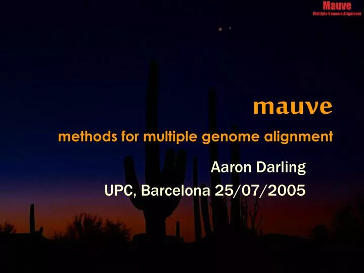 mauve methods for multiple genome alignment