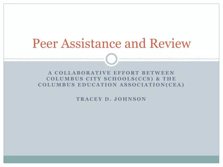 peer assistance and review