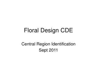 Floral Design CDE