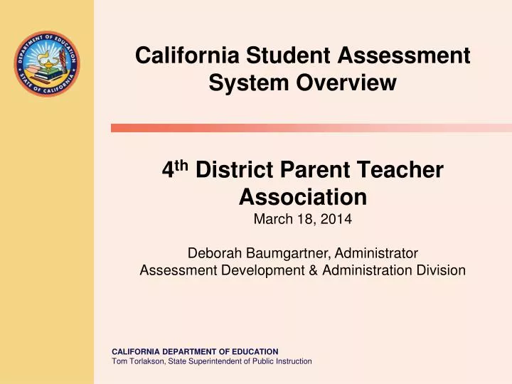 california student assessment system overview
