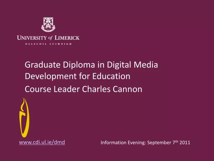 graduate diploma in digital media development for education