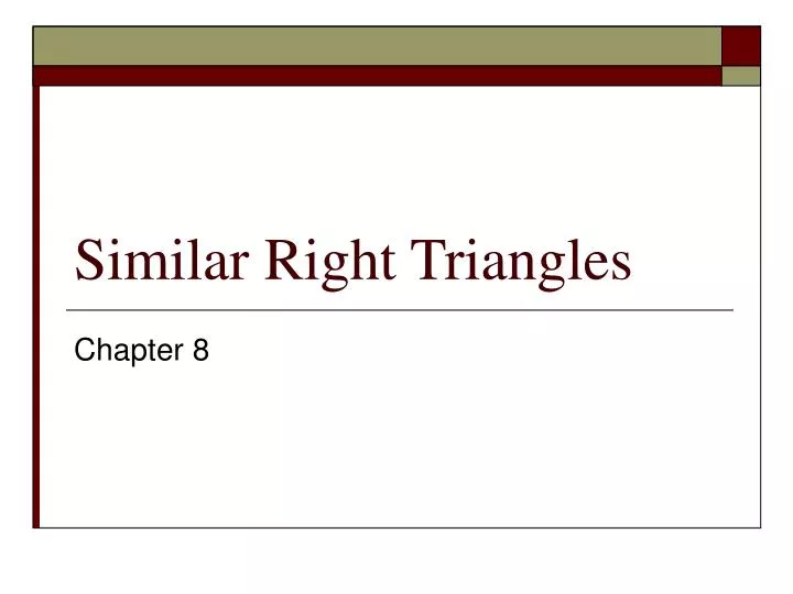 similar right triangles