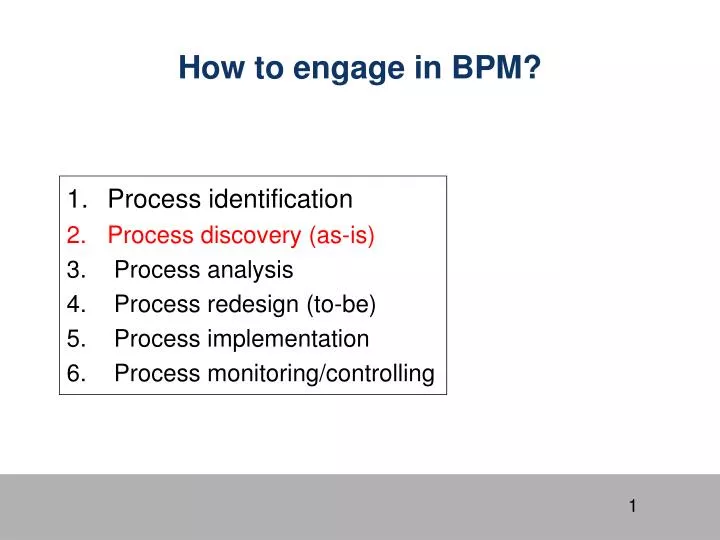 how to engage in bpm