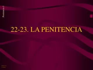 22 23 la penitencia