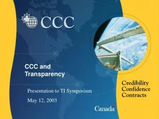 CCC and Transparency