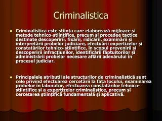 criminalistica