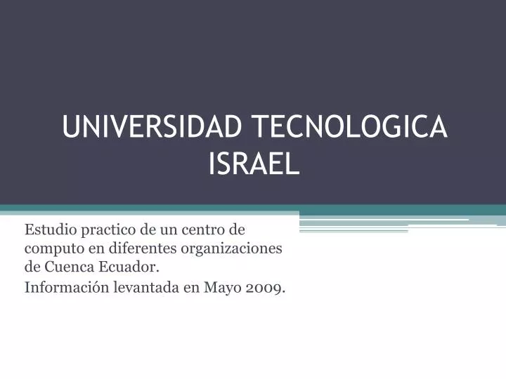 universidad tecnologica israel