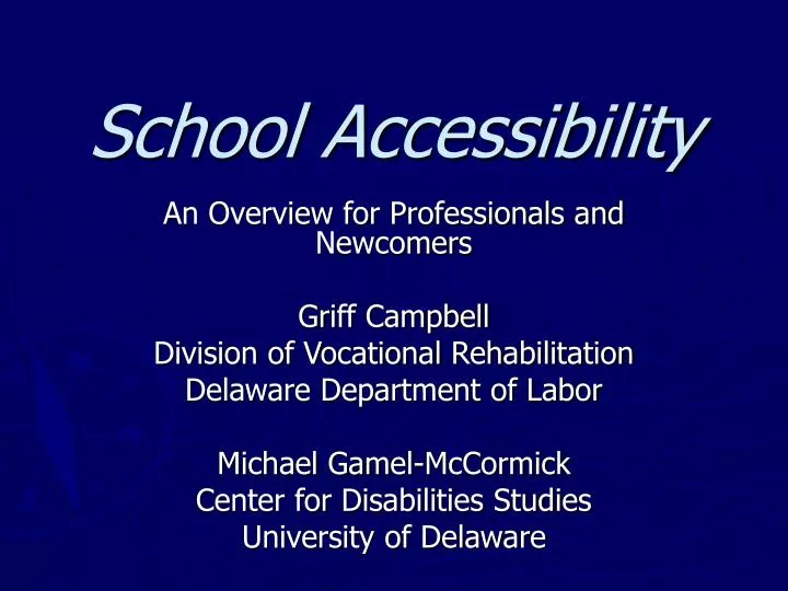 school accessibility