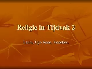 religie in tijdvak 2