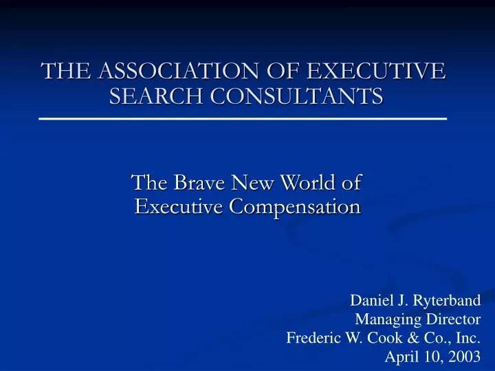 the association of executive search consultants