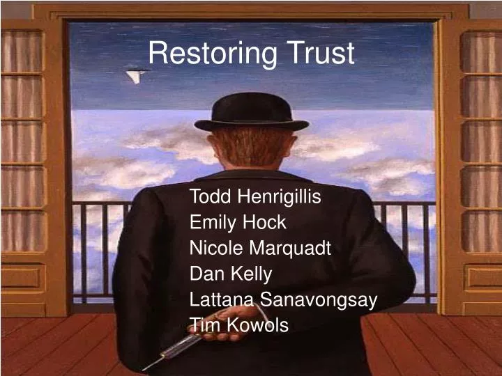 restoring trust