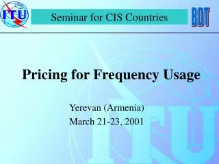 Pricing for Frequency Usage