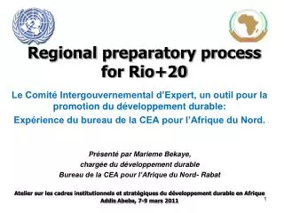 regional preparatory process for rio 20