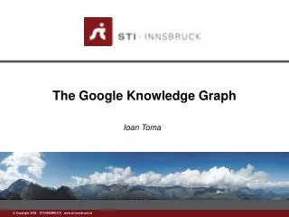 The Google Knowledge Graph
