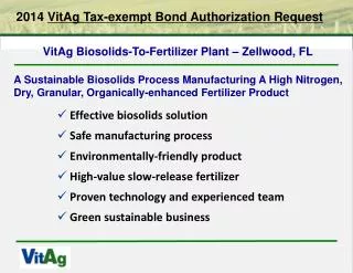 2014 VitAg Tax-exempt Bond Authorization Request