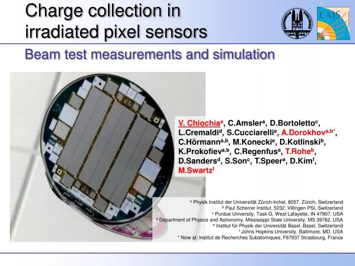 charge collection in irradiated pixel sensors