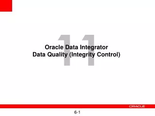 Oracle Data Integrator Data Quality (Integrity Control)