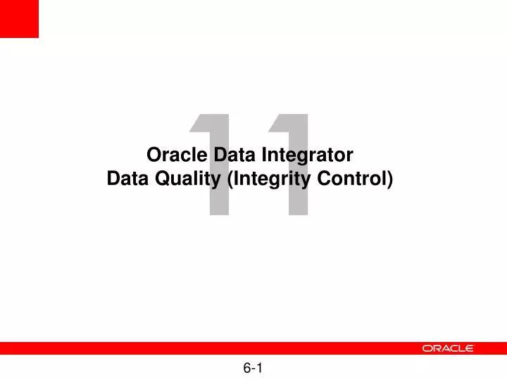 oracle data integrator data quality integrity control