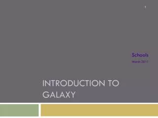 Introduction to Galaxy