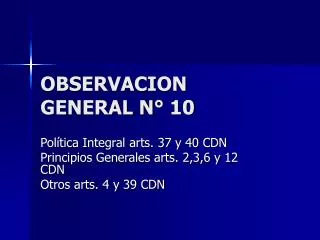 observacion general n 10