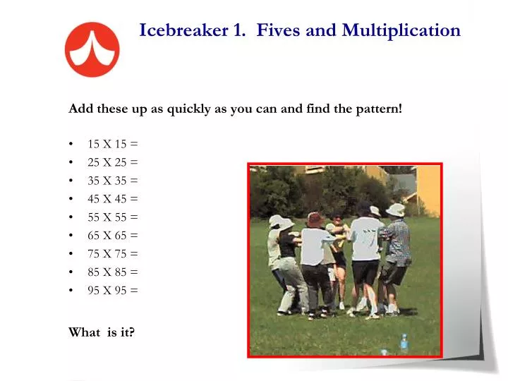 icebreaker 1 fives and multiplication
