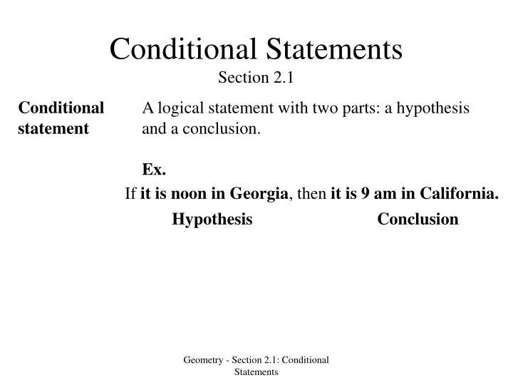 conditional statements section 2 1