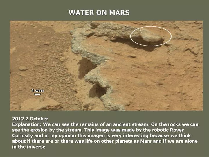 water on mars