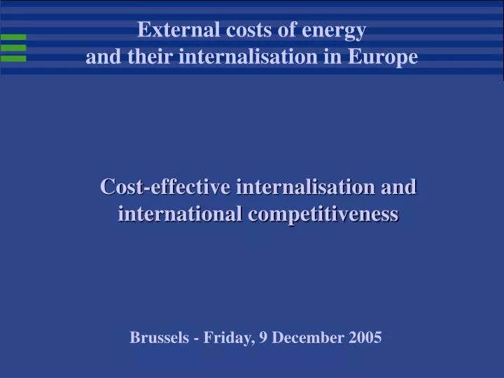 cost effective internalisation and international competitiveness