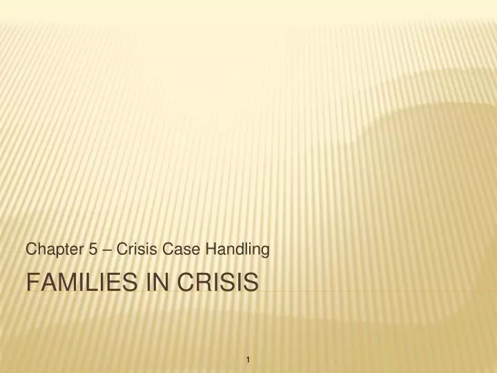 families in crisis