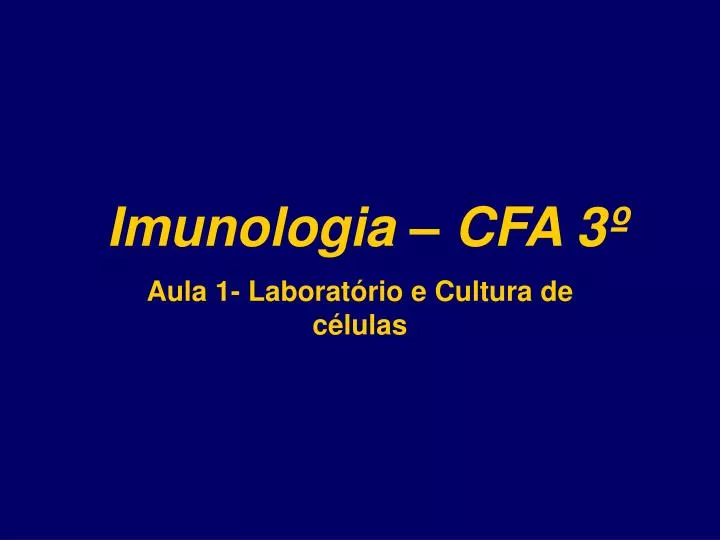 imunologia cfa 3