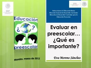 evaluar en preescolar qu es importante