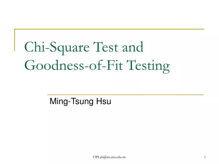 chi square test and goodness of fit testing