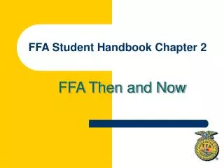 FFA Student Handbook Chapter 2