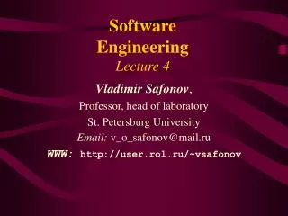 Software Engineering Lecture 4