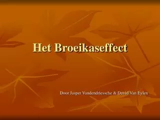 het broeikaseffect